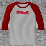 Raglan 3/4 Roundneck Shirt (Gray Body) Thumbnail