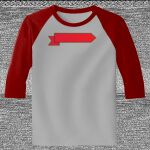 Raglan 3/4 Roundneck Shirt (Gray Body) Thumbnail