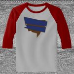 Raglan 3/4 Roundneck Shirt (Gray Body) Thumbnail