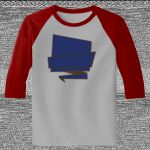 Raglan 3/4 Roundneck Shirt (Gray Body) Thumbnail