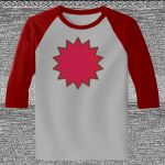 Raglan 3/4 Roundneck Shirt (Gray Body) Thumbnail
