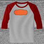 Raglan 3/4 Roundneck Shirt (Gray Body) Thumbnail