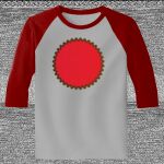 Raglan 3/4 Roundneck Shirt (Gray Body) Thumbnail