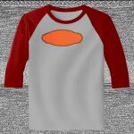 Raglan 3/4 Roundneck Shirt (Gray Body) Thumbnail
