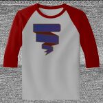 Raglan 3/4 Roundneck Shirt (Gray Body) Thumbnail