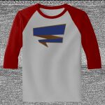 Raglan 3/4 Roundneck Shirt (Gray Body) Thumbnail