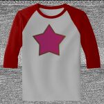 Raglan 3/4 Roundneck Shirt (Gray Body) Thumbnail