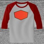 Raglan 3/4 Roundneck Shirt (Gray Body) Thumbnail