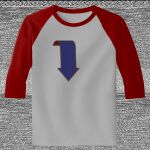 Raglan 3/4 Roundneck Shirt (Gray Body) Thumbnail