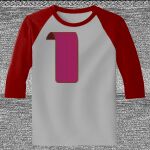 Raglan 3/4 Roundneck Shirt (Gray Body) Thumbnail