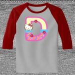 Raglan 3/4 Roundneck Shirt (Gray Body) Thumbnail