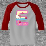 Raglan 3/4 Roundneck Shirt (Gray Body) Thumbnail