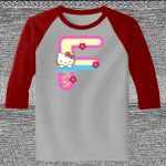 Raglan 3/4 Roundneck Shirt (Gray Body) Thumbnail