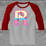 Raglan 3/4 Roundneck Shirt (Gray Body) Thumbnail