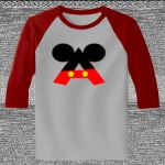 Raglan 3/4 Roundneck Shirt (Gray Body) Thumbnail