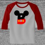 Raglan 3/4 Roundneck Shirt (Gray Body) Thumbnail