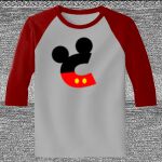 Raglan 3/4 Roundneck Shirt (Gray Body) Thumbnail