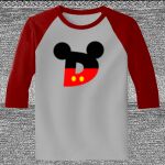 Raglan 3/4 Roundneck Shirt (Gray Body) Thumbnail