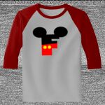 Raglan 3/4 Roundneck Shirt (Gray Body) Thumbnail