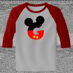 Raglan 3/4 Roundneck Shirt (Gray Body) Thumbnail