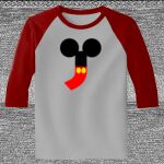 Raglan 3/4 Roundneck Shirt (Gray Body) Thumbnail