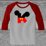 Raglan 3/4 Roundneck Shirt (Gray Body) Thumbnail