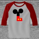 Raglan 3/4 Roundneck Shirt (Gray Body) Thumbnail