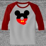 Raglan 3/4 Roundneck Shirt (Gray Body) Thumbnail