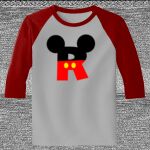 Raglan 3/4 Roundneck Shirt (Gray Body) Thumbnail