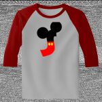 Raglan 3/4 Roundneck Shirt (Gray Body) Thumbnail