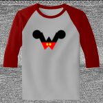 Raglan 3/4 Roundneck Shirt (Gray Body) Thumbnail