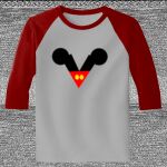 Raglan 3/4 Roundneck Shirt (Gray Body) Thumbnail