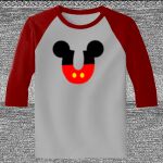 Raglan 3/4 Roundneck Shirt (Gray Body) Thumbnail