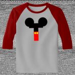 Raglan 3/4 Roundneck Shirt (Gray Body) Thumbnail