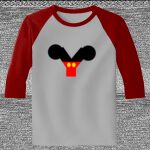 Raglan 3/4 Roundneck Shirt (Gray Body) Thumbnail