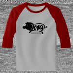 Raglan 3/4 Roundneck Shirt (Gray Body) Thumbnail