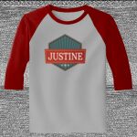 Raglan 3/4 Roundneck Shirt (Gray Body) Thumbnail