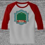 Raglan 3/4 Roundneck Shirt (Gray Body) Thumbnail