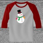 Raglan 3/4 Roundneck Shirt (Gray Body) Thumbnail