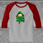 Raglan 3/4 Roundneck Shirt (Gray Body) Thumbnail