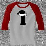 Raglan 3/4 Roundneck Shirt (Gray Body) Thumbnail