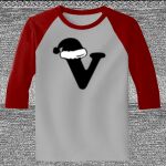 Raglan 3/4 Roundneck Shirt (Gray Body) Thumbnail