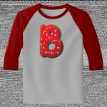 Raglan 3/4 Roundneck Shirt (Gray Body) Thumbnail