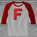 Raglan 3/4 Roundneck Shirt (Gray Body) Thumbnail