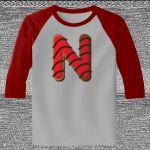 Raglan 3/4 Roundneck Shirt (Gray Body) Thumbnail