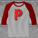 Raglan 3/4 Roundneck Shirt (Gray Body) Thumbnail