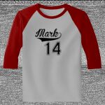 Raglan 3/4 Roundneck Shirt (Gray Body) Thumbnail