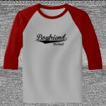 Raglan 3/4 Roundneck Shirt (Gray Body) Thumbnail