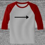 Raglan 3/4 Roundneck Shirt (Gray Body) Thumbnail