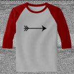 Raglan 3/4 Roundneck Shirt (Gray Body) Thumbnail